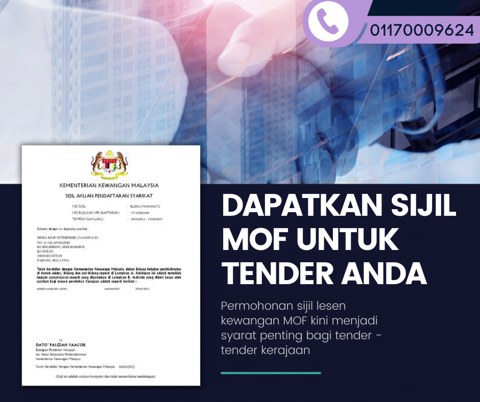 LESEN KEMENTERIAN KEWANGAN MALAYSIA MOF